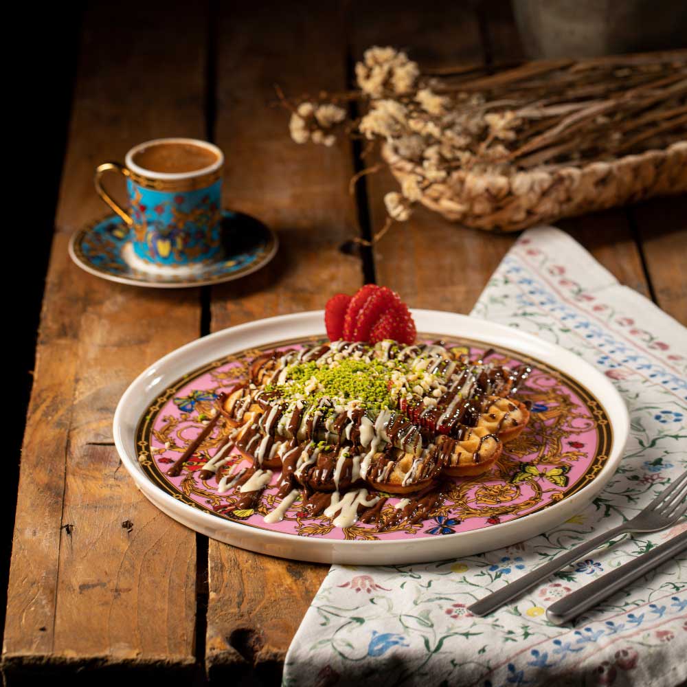 Papatya Waffle (Bitter Çikolatalı)